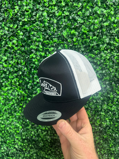 Cayo Black and White Flat Brim